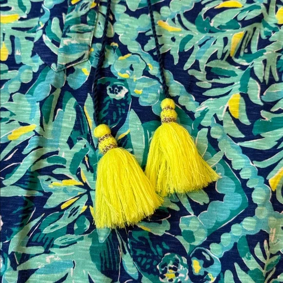 *Lilly Pulitzer Del Lago Tunic Dress Indigo Midnight Cove Womens Medium - Picture 8 of 13